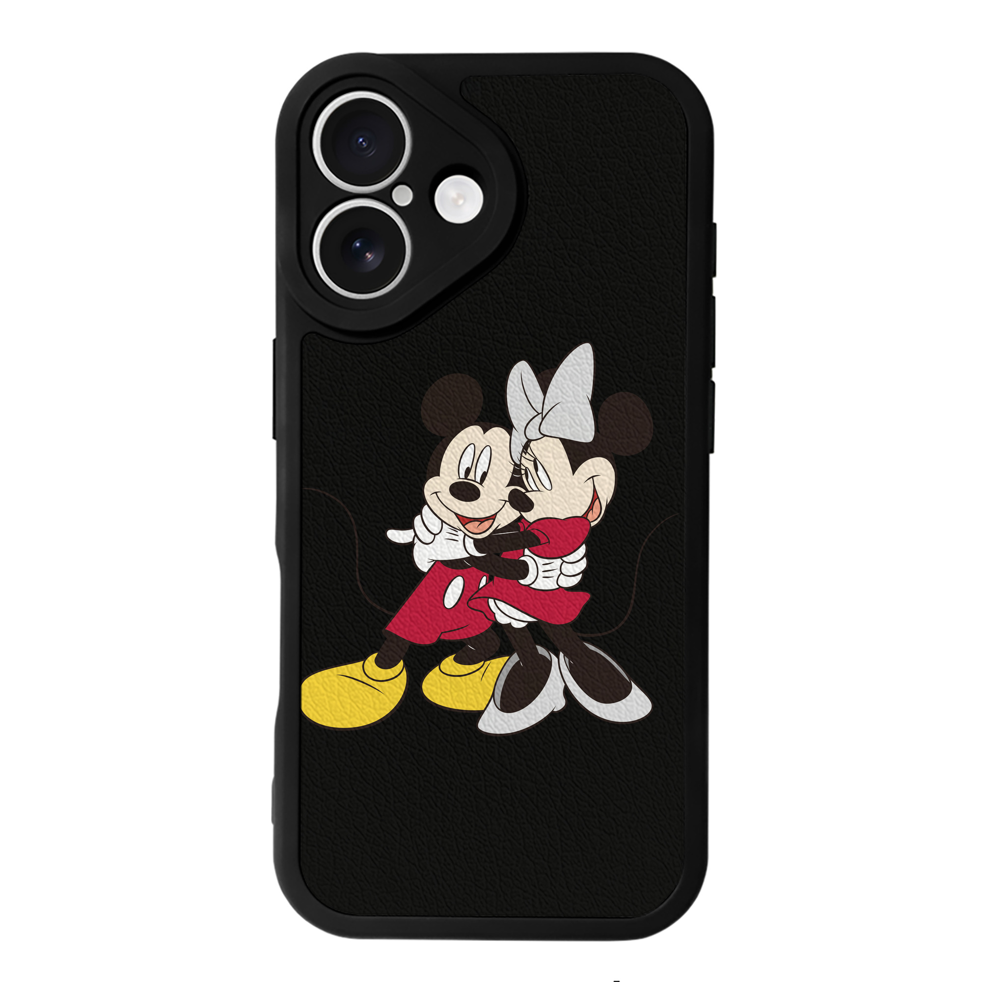 （画像用） ミッキーマウス Mickey Mouse 【iPhone 16シリーズ対応】シリコンスマホケース（レザー調） 材質：シリコン